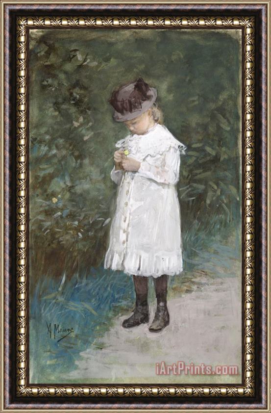 Anton Mauve Elisabeth Mauve (b. 1875), Daughter of The Artist Framed Painting