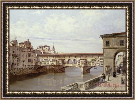 Antonietta Brandeis The Pontevecchio - Florence Framed Print