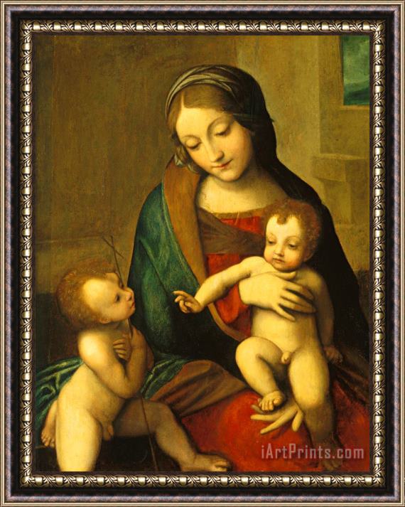 Antonio Allegri Correggio Madonna And Child With The Infant Saint John Framed Print