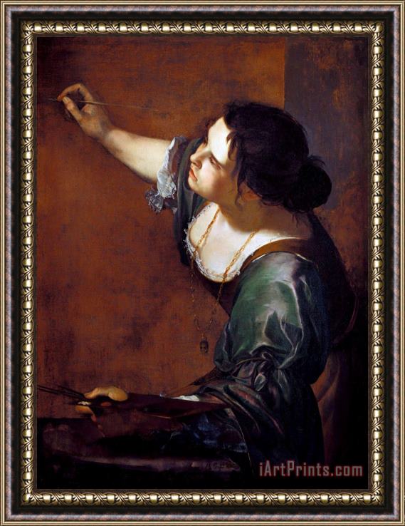 Artemisia Gentileschi Self Portrait As The Allegory of Painting Framed Print
