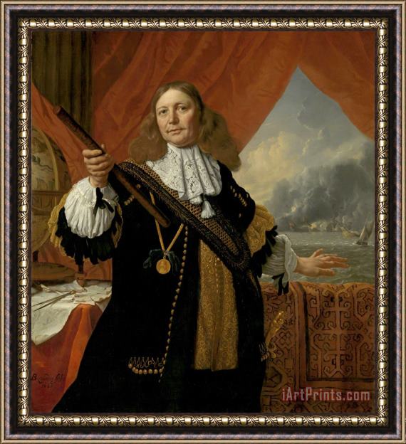 Bartholomeus Van Der Helst Portrait of Vice Admiral Johan De Liefde Framed Print