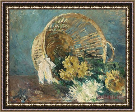 Berthe Morisot Chrysanthemums Or The Overturned Basket Framed Print