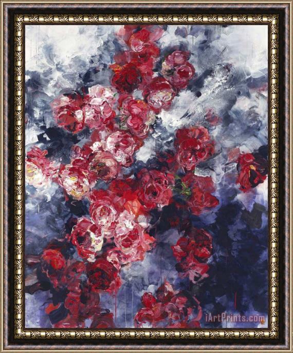 Bobbie Burgers Flowers Blooming Framed Painting