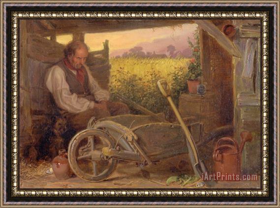 Briton Riviere The Old Gardener Framed Print