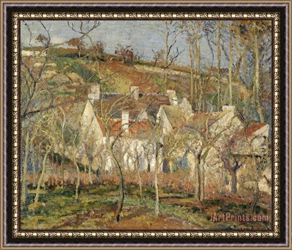 Camille Pissarro Red Roofs, Corner of a Village, Winter Framed Print