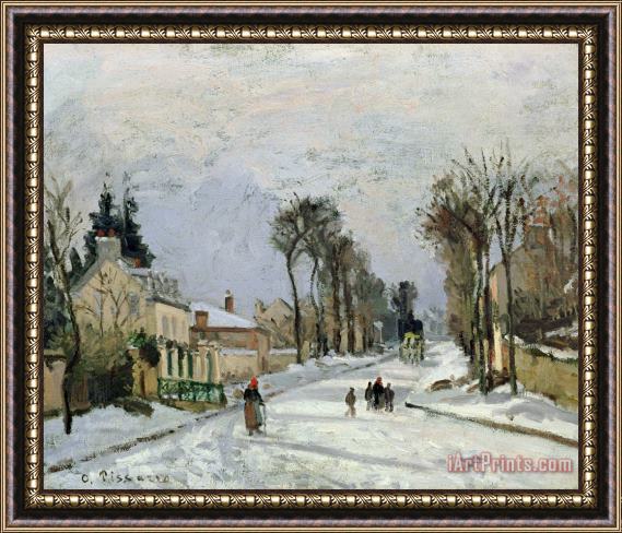 Camille Pissarro The Versailles Road at Louveciennes Framed Print