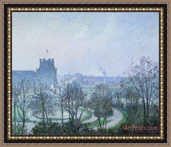 Camille Pissarro White Frost Jardin des Tuileries Framed Painting