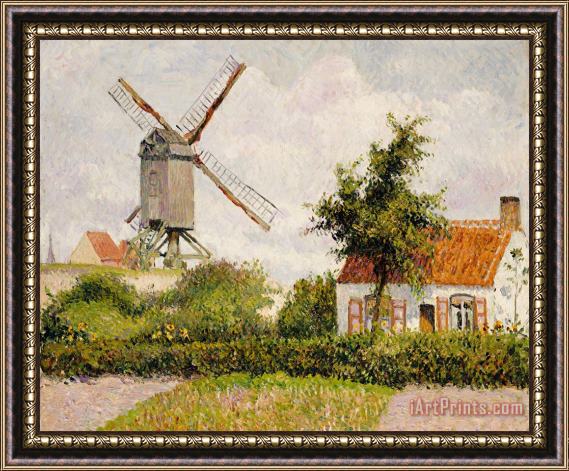 Camille Pissarro Windmill at Knokke Framed Painting