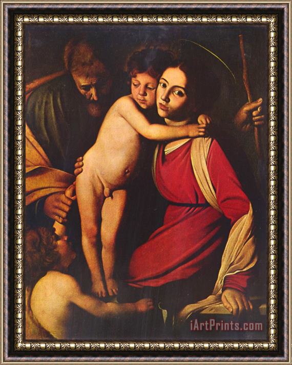 Caravaggio Holy Family 1605 Framed Painting