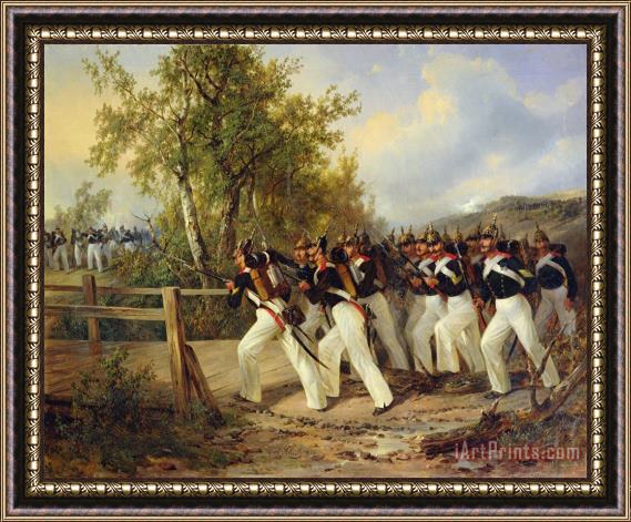 Carl Schulz A Scene from the soldier's life Framed Painting