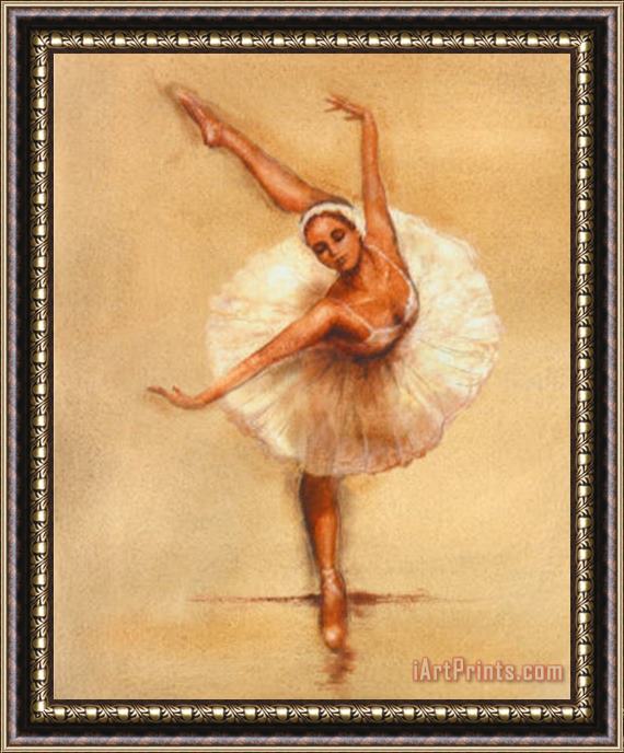 Caroline Gold Ballerina I Framed Painting
