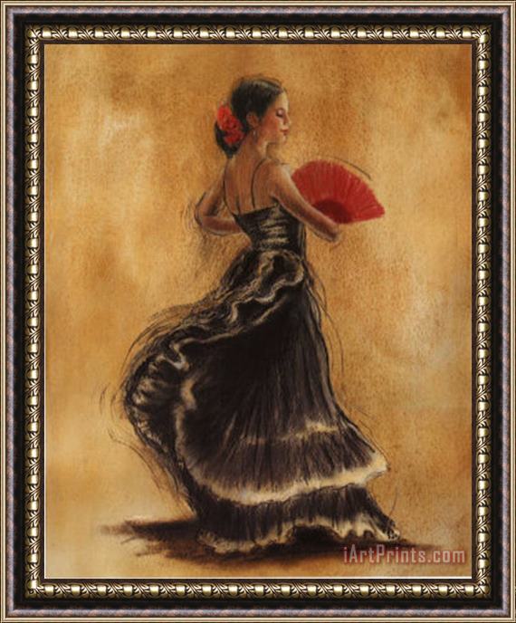Caroline Gold Flamenco Dancer II Framed Painting