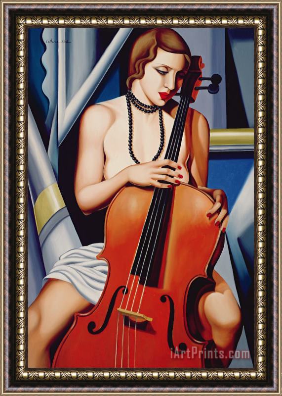 Catherine Abel Woman with Cello Framed Print