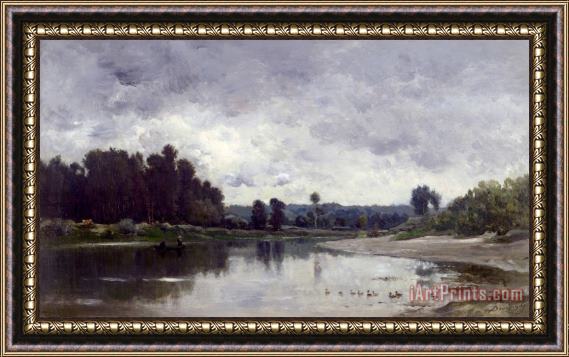 Charles Francois Daubigny Bords De Riviere Framed Painting