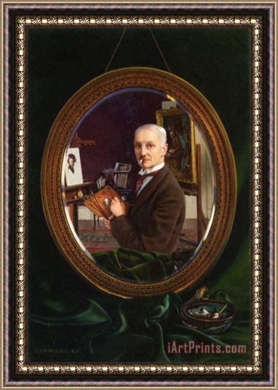 Charles Spencelayh My Reflection Framed Painting