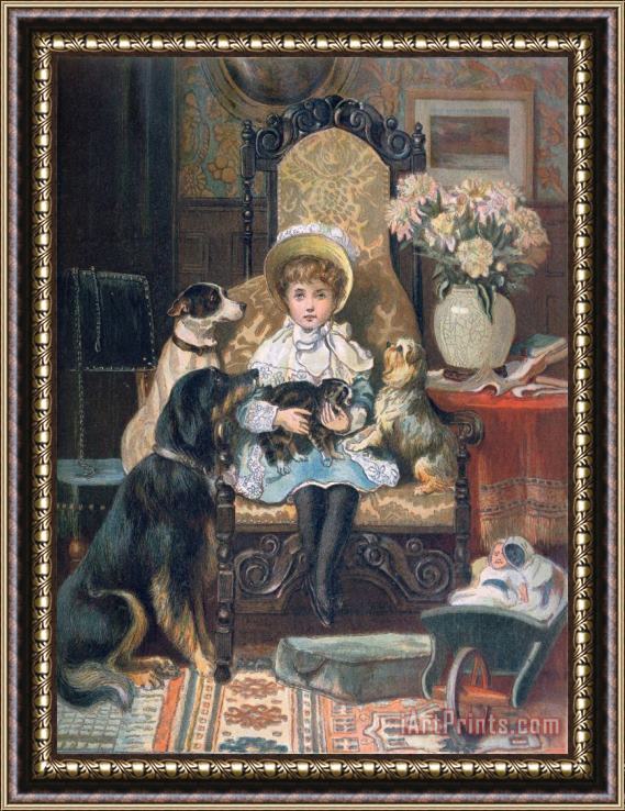 Charles Trevor Grand Doddy And Her Pets Framed Painting