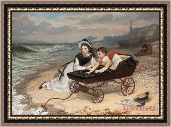 Charles Wynne Nicholls What Are The Wild Waves Saying? Framed Painting