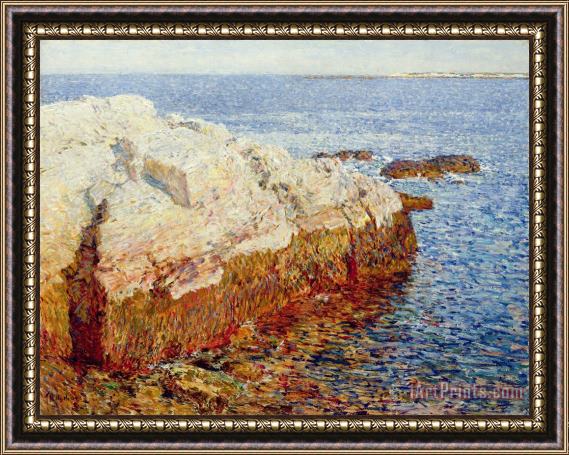 Childe Hassam Cliff Rock Appledore Framed Painting