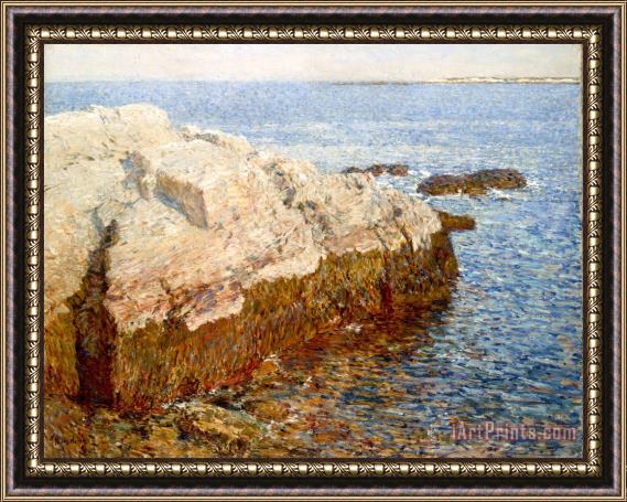 Childe Hassam Cliff Rock Appledore Framed Painting