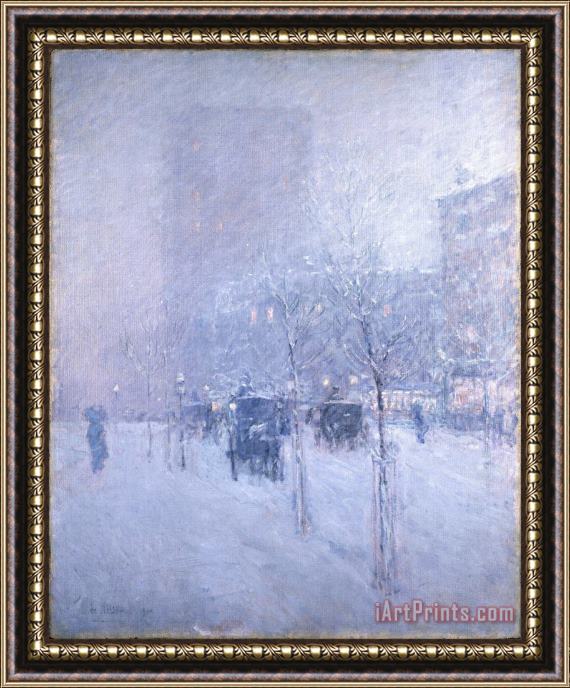 Childe Hassam Late Afternoon, New York, Winter Framed Painting