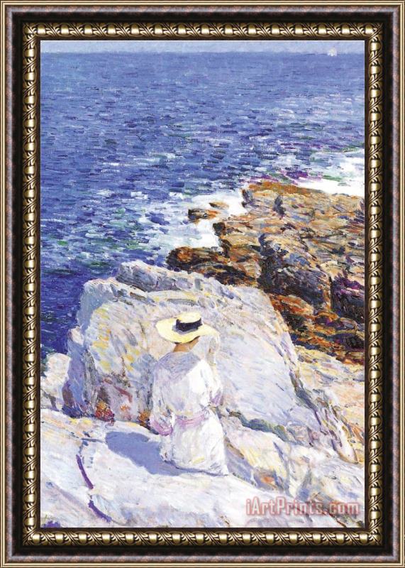 Childe Hassam Southern Rock Riffs Appledore Framed Painting
