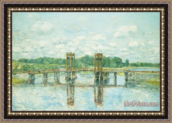 Childe Hassam The Toll Bridge New Hampshire Framed Painting