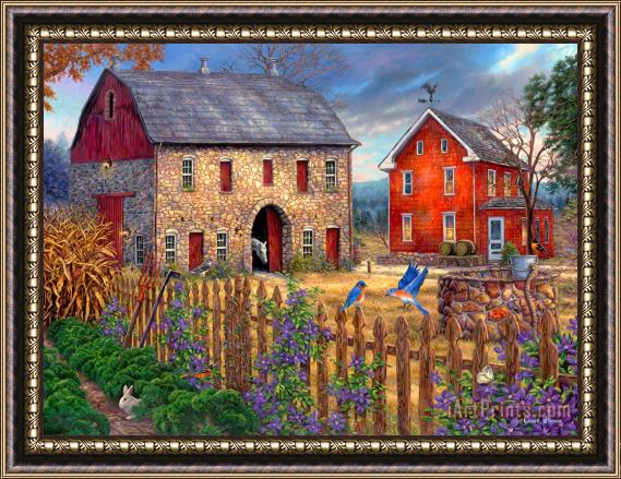 Chuck Pinson The Bluebirds' Song Framed Painting