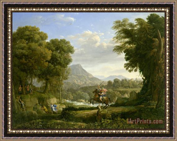 Claude Lorrain Saint George And The Dragon Framed Painting