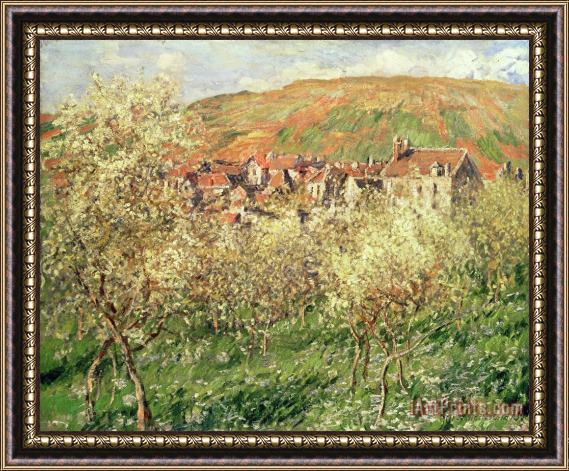 Claude Monet Apple Trees in Blossom Framed Painting