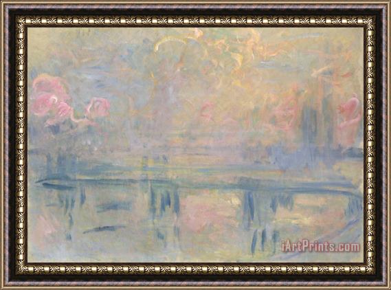 Claude Monet Charing Cross Bridge Framed Painting