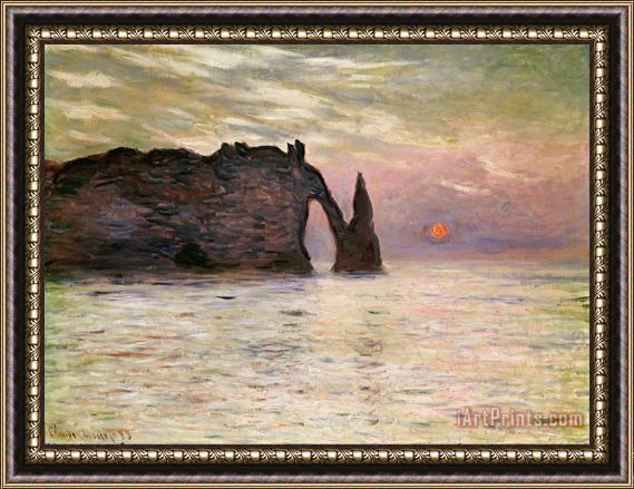 Claude Monet Falaise dEtretat Framed Painting