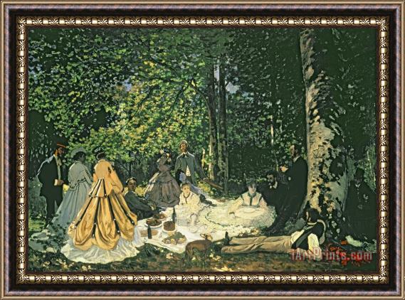 Claude Monet Le Dejeuner sur lHerbe Framed Painting