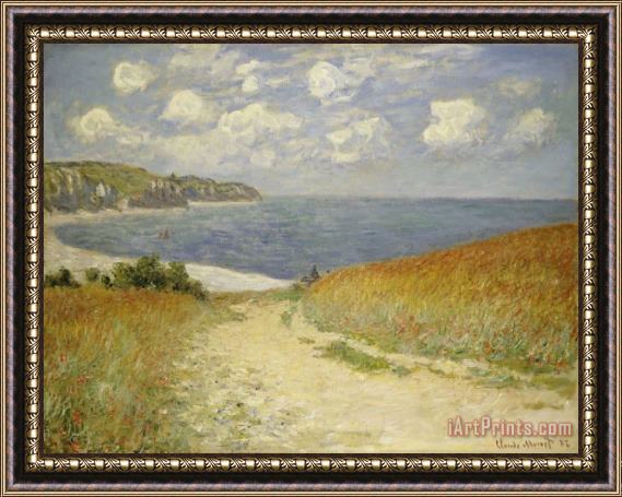 Claude Monet Path in the Wheat at Pourville Framed Painting