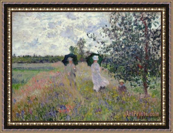Claude Monet Promenade near Argenteuil Framed Print
