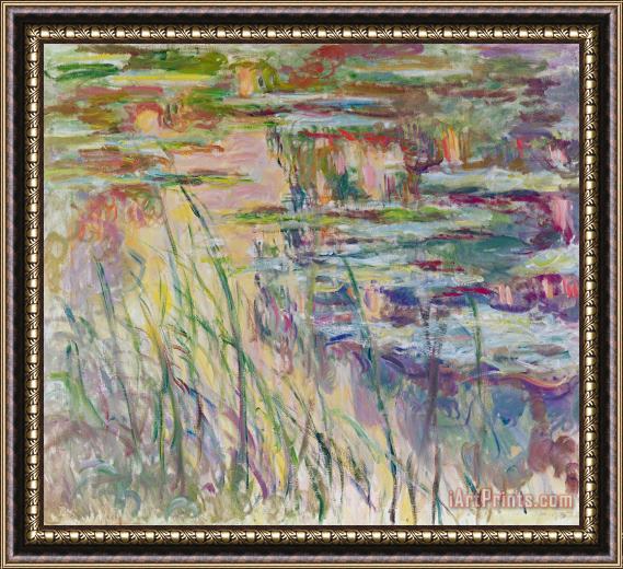 Claude Monet Reflections On The Water Framed Print