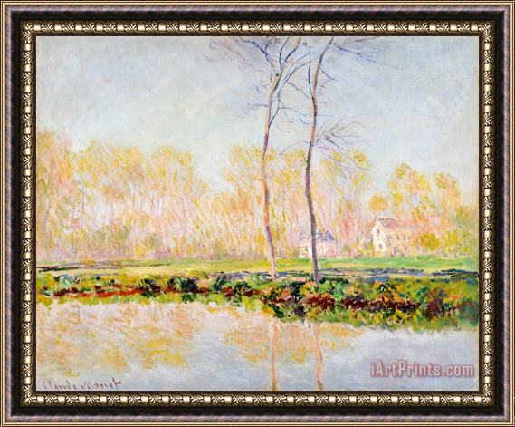 Claude Monet The Banks of the River Epte at Giverny Framed Painting