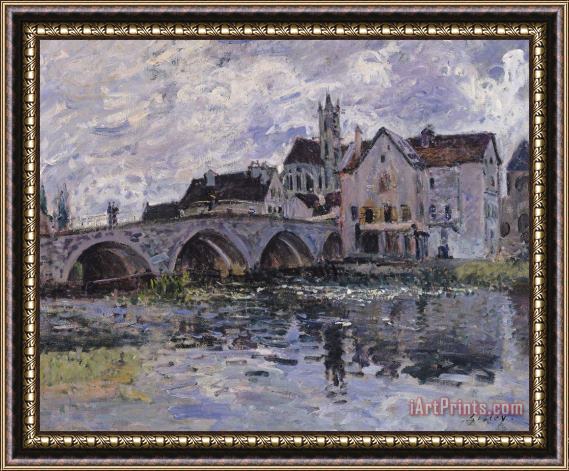 Claude Monet The Bridge of Moret sur Loing Framed Painting