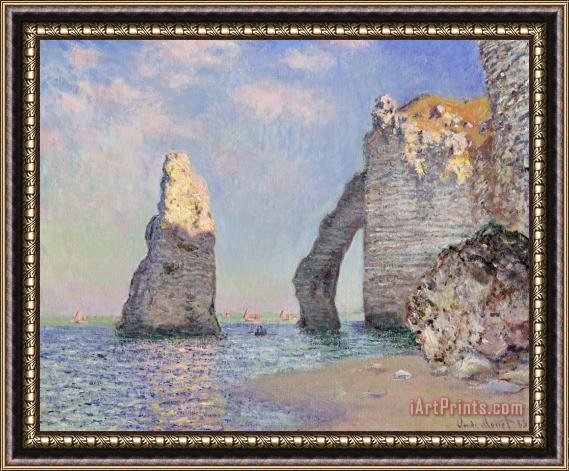 Claude Monet The Cliffs at Etretat Framed Print