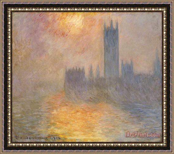 Claude Monet The Houses of Parliament at Sunset Framed Print