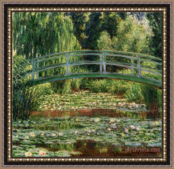 Claude Monet The Japanese Footbridge And The Water Lily Pool, Giverny Framed Painting
