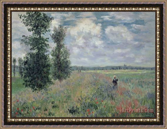 Claude Monet The Poppy Field Framed Print