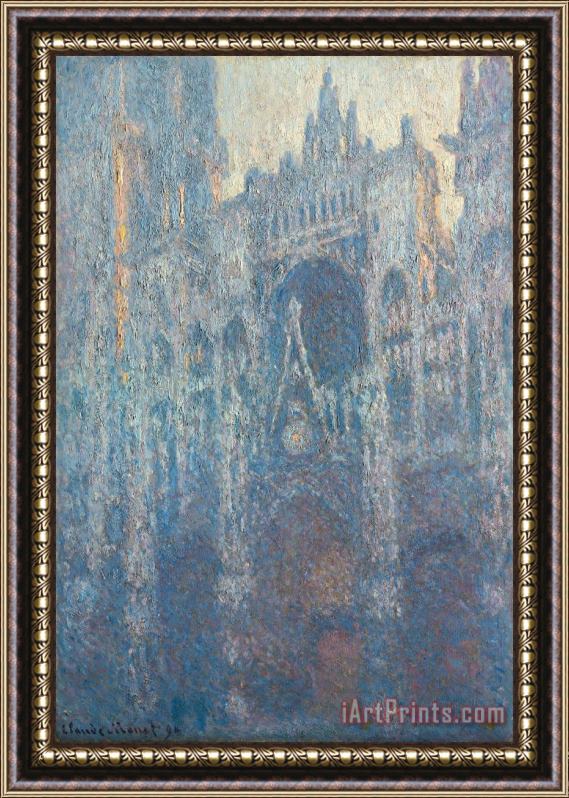 Claude Monet The Portal Of Rouen Cathedral In Morning Light Framed Print
