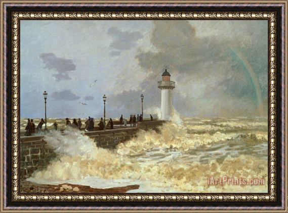 Claude Monet The Quay at Le Havre Framed Painting