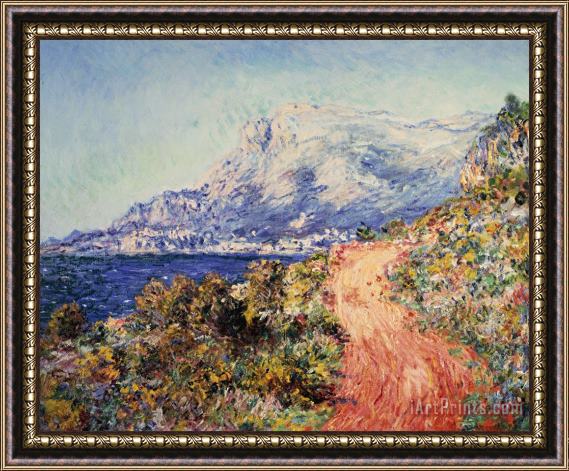 Claude Monet The Red Road near Menton Framed Painting