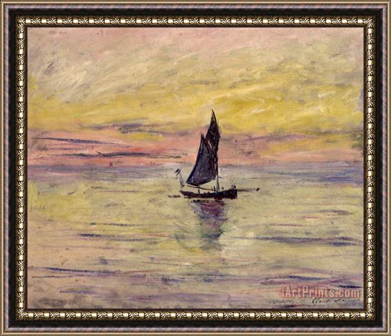Claude Monet The Sailing Boat Evening Effect Framed Print