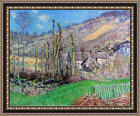 Claude Monet Winter at the Val de Falaise Framed Painting