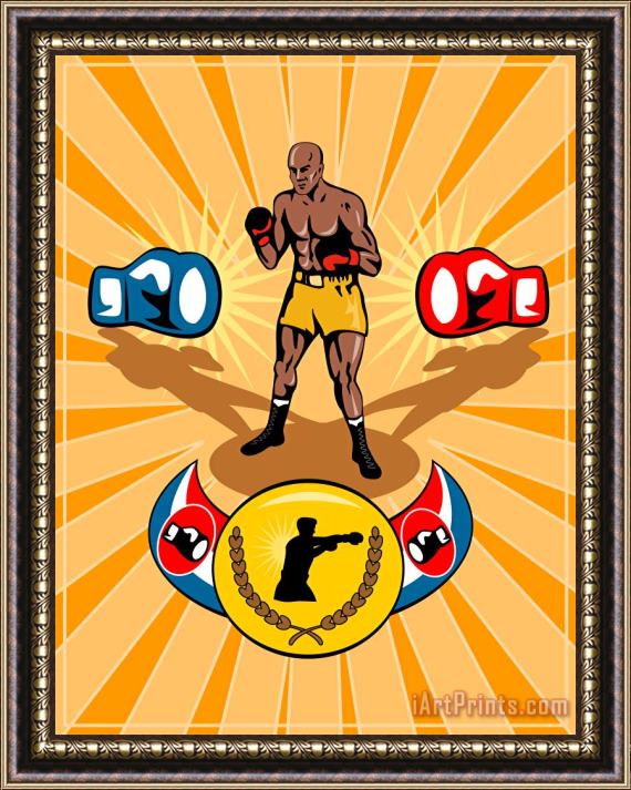 Collection 10 Boxer Boxing poster Framed Print