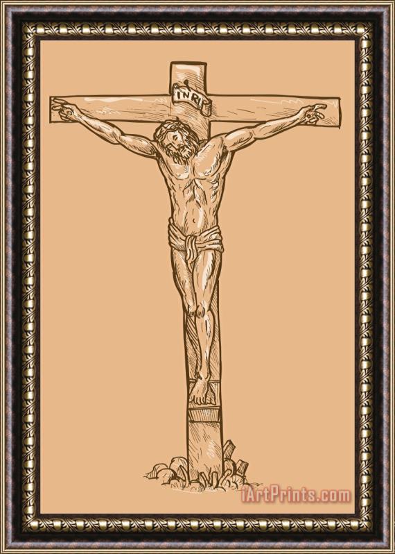 Collection 10 esus Christ hanging on the cross Framed Print