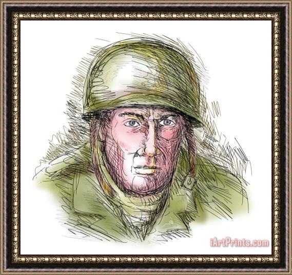 Collection 10 Gritty World war two soldier Framed Print