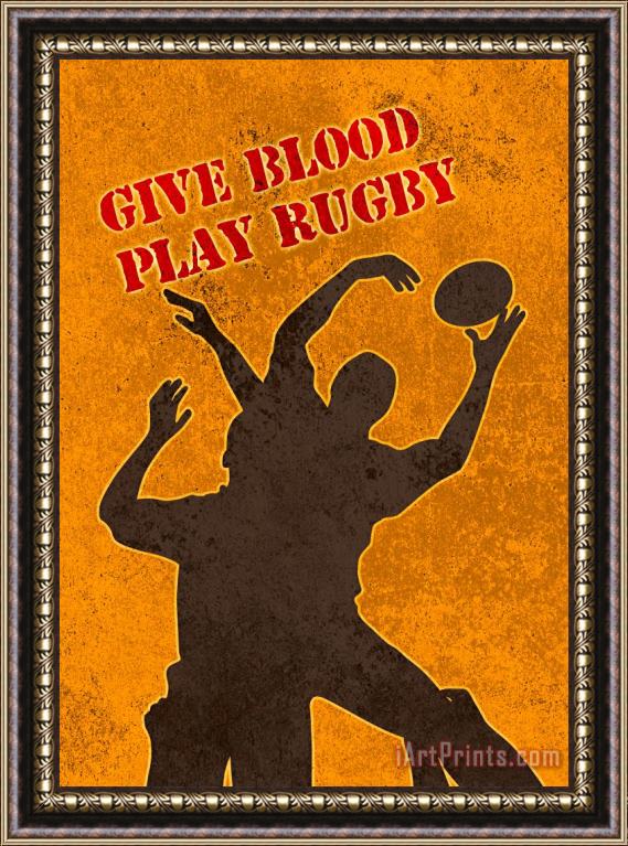 Collection 10 Rugby Player Jumping Catching Ball In Lineout Framed Print